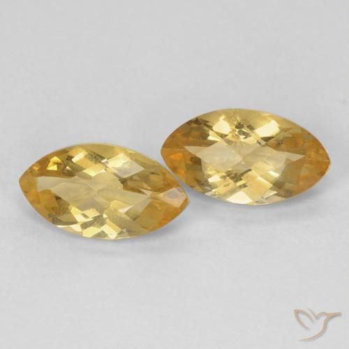 Pedras preciosas de Citrino Dourado natural de 1.82 ct, Marquesa, VS