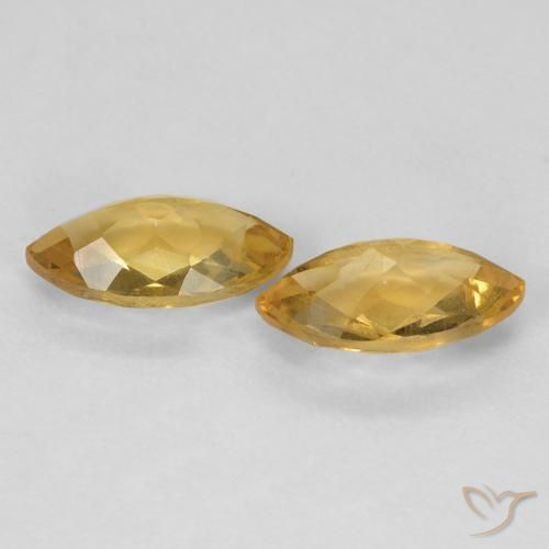 Pedras preciosas de Citrino Dourado natural de 1.82 ct, Marquesa, VS