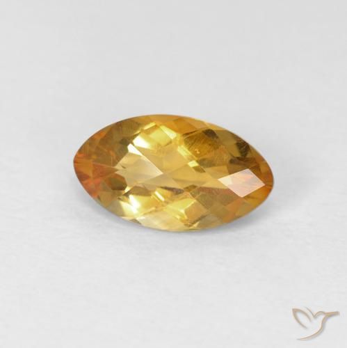 Citrino Laranja Dourada Natural 0.92ct, Marquesa, VVS-VS