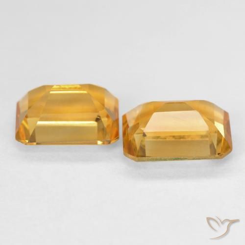 Pedras preciosas de Citrino Laranja-Ouro natural de 2.96 ct, Corte Octógono / Esmeralda, VVS