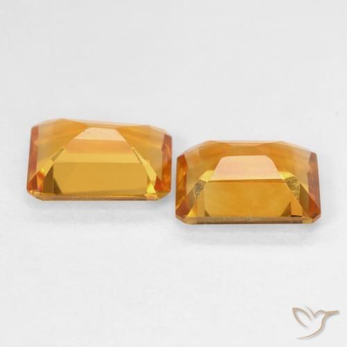 Pedras preciosas de Citrino Laranja Médio natural de 2.57 ct, Corte Octógono / Esmeralda, VVS-VS