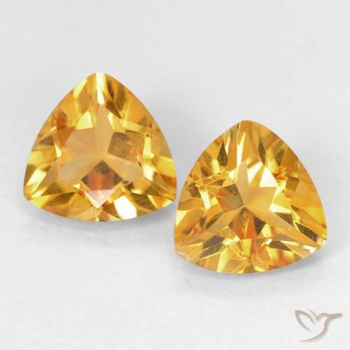 1.37ctw Natural Laranja Médio Citrino, Trilhão, VS
