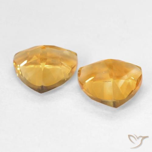 Pedras preciosas de Citrino Laranja Médio natural de 1.37 ct, Trilhão, VS