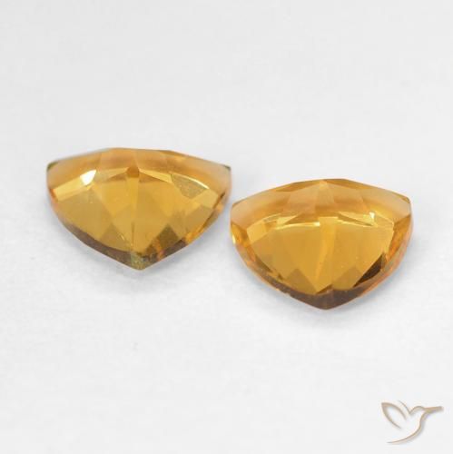 Pedras preciosas de Citrino Laranja Médio natural de 1.14 ct, Trilhão, VS