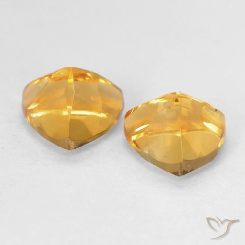 Pedras preciosas de Citrino Laranja-Ouro natural de 1.60 ct, Trilhão, VVS-VS