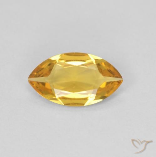 0.65ct Natural Dourado Citrino, Marquesa, VVS-VS