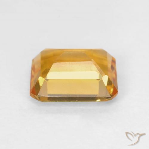 Citrino Laranja-dourado médio Natural 1.42ct, Corte Octógono / Esmeralda, VVS