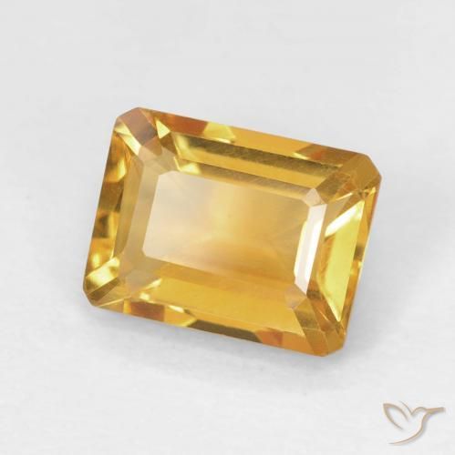 Citrino Laranja-Ouro Natural 1.56ct, Corte Octógono / Esmeralda, VVS