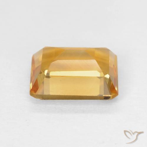 Citrino Laranja-Ouro Natural 1.56ct, Corte Octógono / Esmeralda, VVS