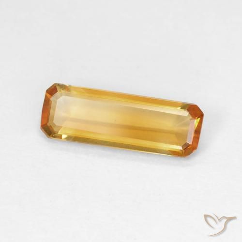 Citrino Laranja Médio Natural 1.11ct, Corte Octógono / Esmeralda, VVS