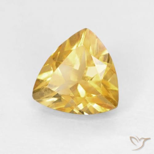 Citrino ouro médio Natural 0.94ct, Trilhão, VVS