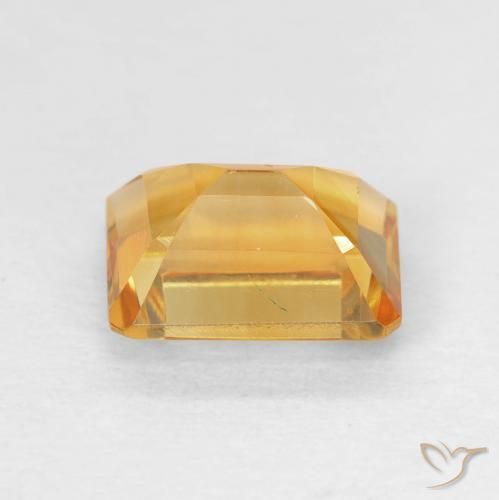 Citrino Medium Light Orange-Gold Natural 1.62ct, Corte Octógono / Esmeralda, VVS