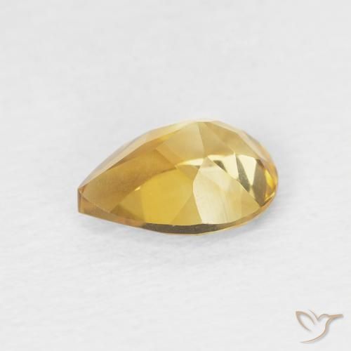 Citrino Dourado claro Natural 0.67ct, Formato de pêra, VVS