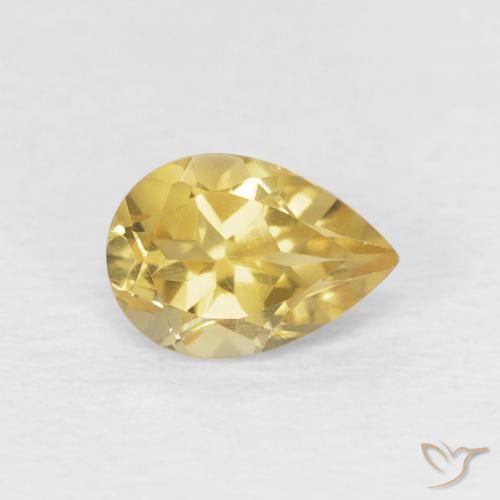 Citrino Dourado Natural 0.66ct, Formato de pêra, VVS