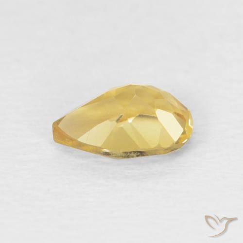 Citrino Laranja Dourada Natural 0.67ct, Formato de pêra, VVS