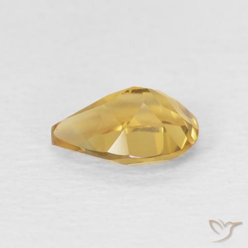Citrino Ouro Natural 0.66ct, Formato de pêra, VVS