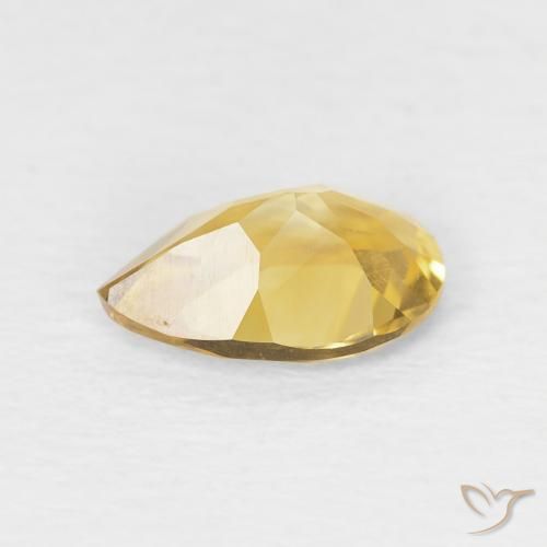 Citrino Dourado claro Natural 0.68ct, Formato de pêra, VVS