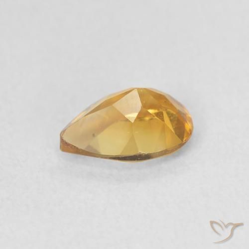 Citrino Dourado Natural 0.64ct, Formato de pêra, VVS