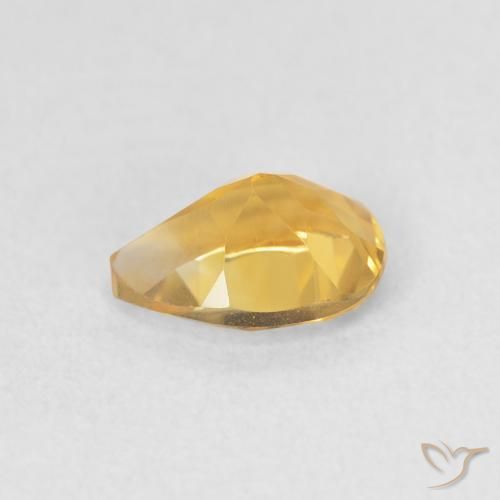 Citrino Medium Light-Golden Natural 0.70ct, Formato de pêra, VVS