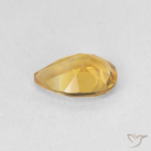 Citrino ouro profundo Natural 0.67ct, Formato de pêra, VVS