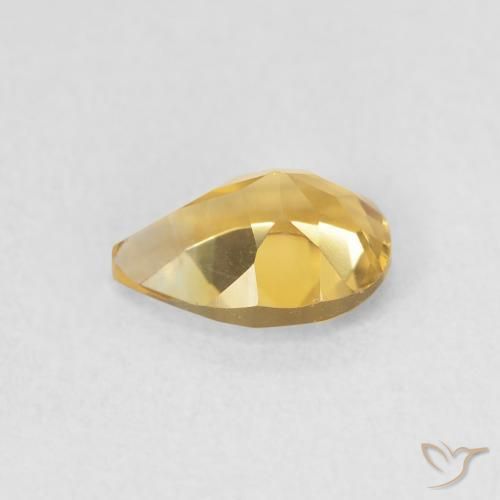 Citrino Dourado Natural 0.67ct, Formato de pêra, VVS