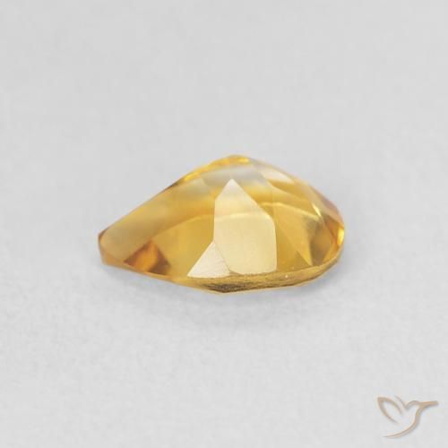 Citrino Dourado Natural 0.63ct, Formato de pêra, VVS