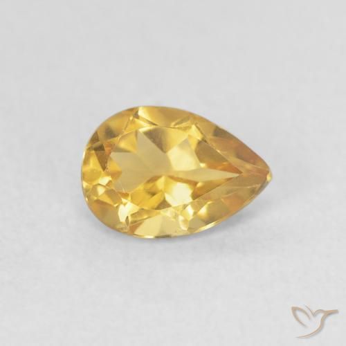 Citrino Dourado Natural 0.72ct, Formato de pêra, VVS