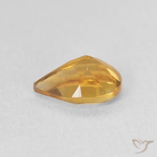 Citrino Laranja Dourada Natural 0.71ct, Formato de pêra, VVS