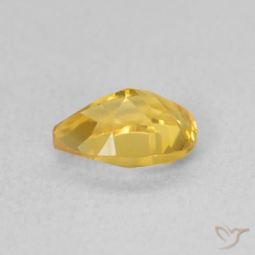 Citrino Laranja Dourada Natural 0.71ct, Formato de pêra, VVS