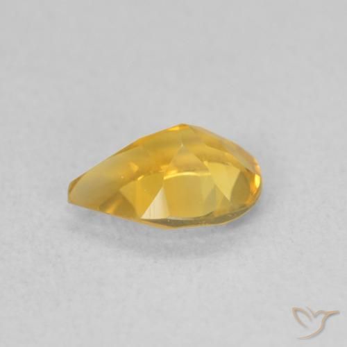 Citrino Dourado Natural 0.60ct, Formato de pêra, VVS