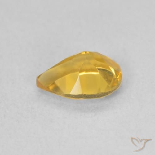 Citrino Dourado Natural 0.62ct, Formato de pêra, VVS