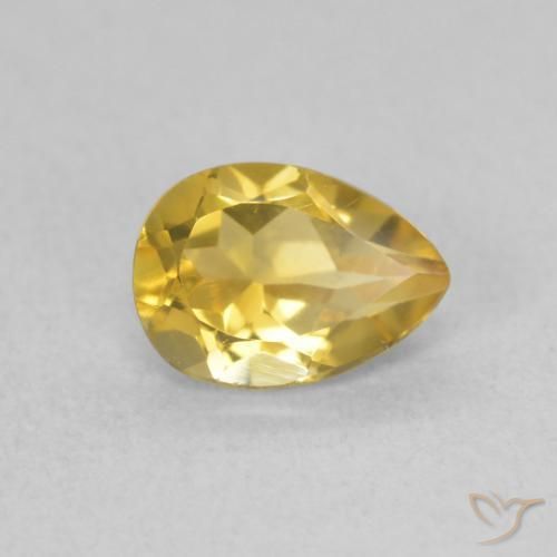 Citrino Laranja Dourada Natural 0.71ct, Formato de pêra, VVS