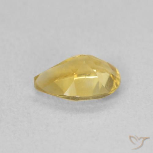Citrino Dourado médio Natural 0.63ct, Formato de pêra, VVS-VS