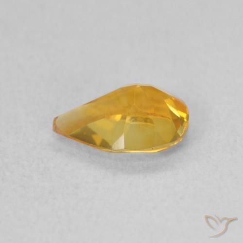Citrino Laranja-Ouro Natural 0.59ct, Formato de pêra, VVS-VS