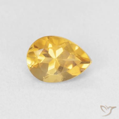 Citrino Ouro Natural 0.72ct, Formato de pêra, VVS