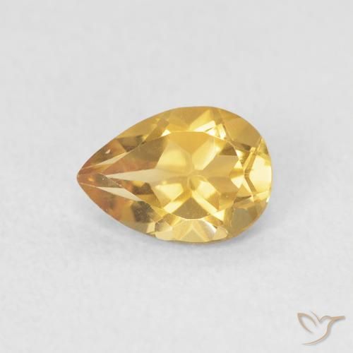 Citrino ouro médio Natural 0.65ct, Formato de pêra, VVS