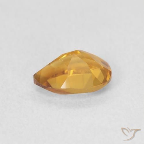 Citrino Medium Light-Golden Natural 0.72ct, Formato de pêra, VVS