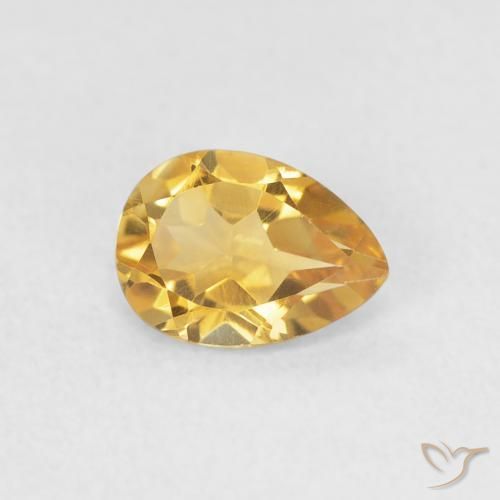 Citrino Dourado Natural 0.62ct, Formato de pêra, VVS