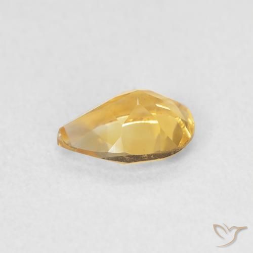 Citrino Dourado Natural 0.62ct, Formato de pêra, VVS