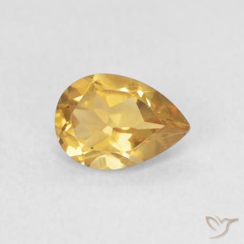 Citrino Dourado Natural 0.69ct, Formato de pêra, VVS