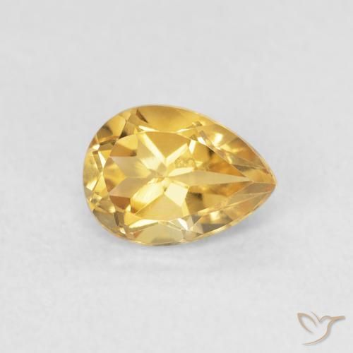 Citrino Dourado Natural 0.77ct, Formato de pêra, VVS
