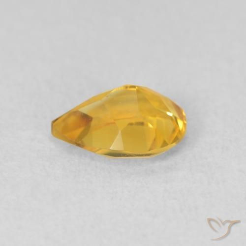 Citrino Dourado Natural 0.66ct, Formato de pêra, VVS