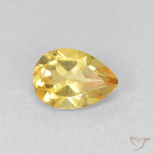 Citrino Dourado Natural 0.69ct, Formato de pêra, VVS