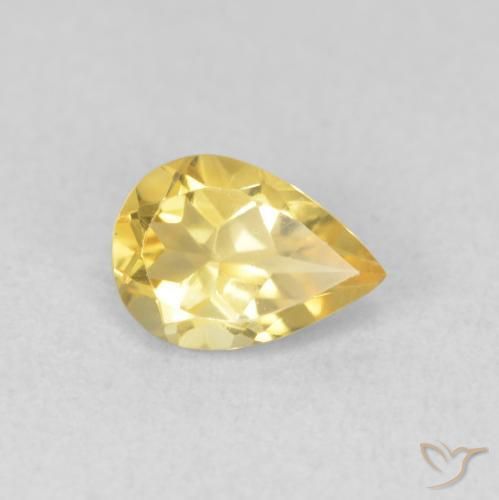 Citrino Laranja Dourada Natural 0.64ct, Formato de pêra, VVS