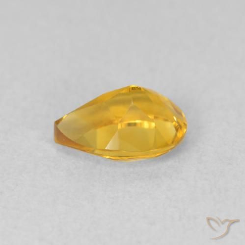 Citrino Dourado Natural 0.68ct, Formato de pêra, VVS