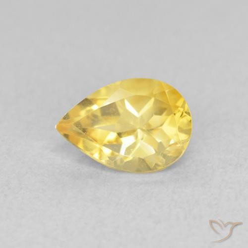 0.68ct Natural Laranja Dourada Citrino, Formato de pêra, VVS