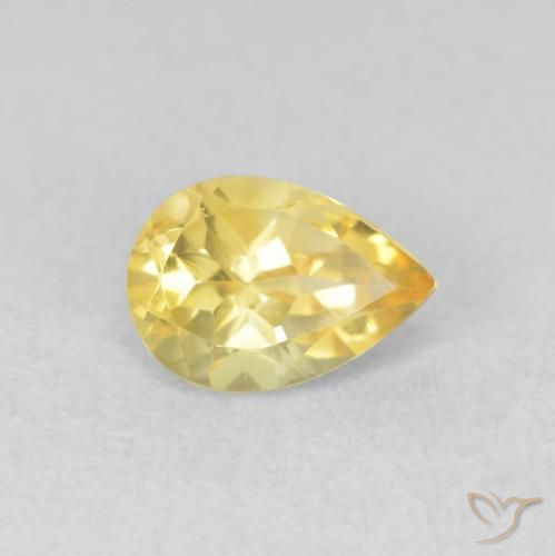 Citrino Laranja Dourada Natural 0.68ct, Formato de pêra, VVS