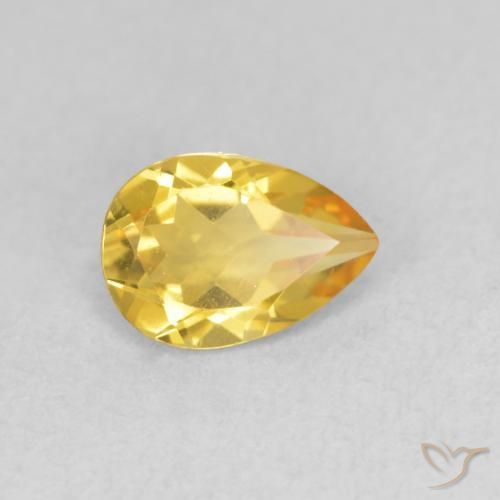 Citrino Dourado Natural 0.62ct, Formato de pêra, VVS