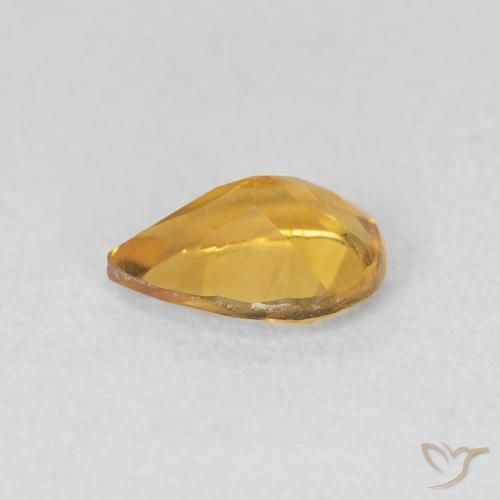 Citrino Laranja Dourada Natural 0.62ct, Formato de pêra, VVS