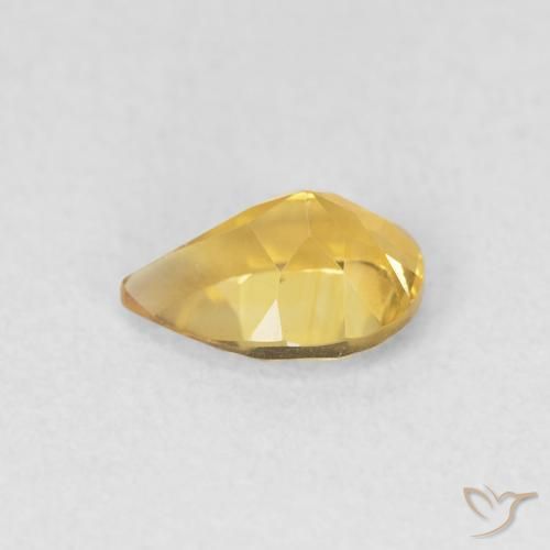 Citrino Laranja Dourada Natural 0.62ct, Formato de pêra, VVS